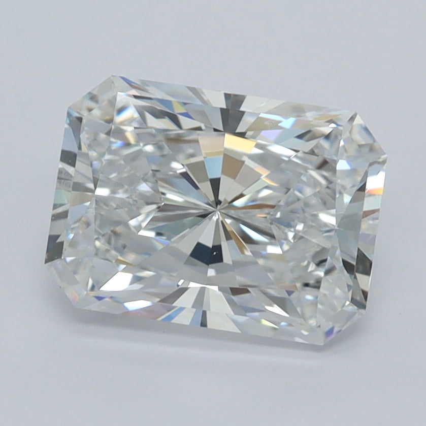 2.02 Carat Radiant Shaped, Ideal Cut, D Color, VVS1 Clarity, IGI Certified Lab Grown Diamond