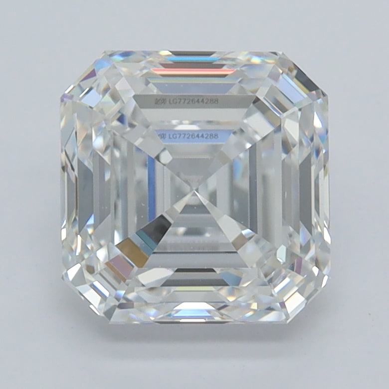 2.51 Carat Asscher Shaped, Ideal Cut, D Color, VVS1 Clarity, IGI Certified Lab Grown Diamond