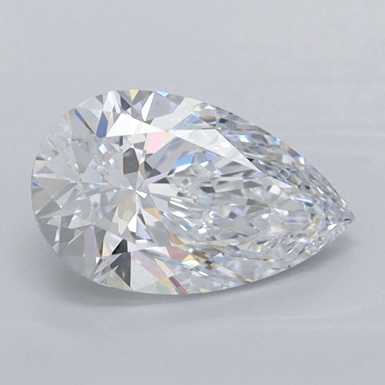 1.03 Carat Pear Shaped, Ideal Cut, D Color, VVS2 Clarity, IGI Certified Lab Grown Diamond