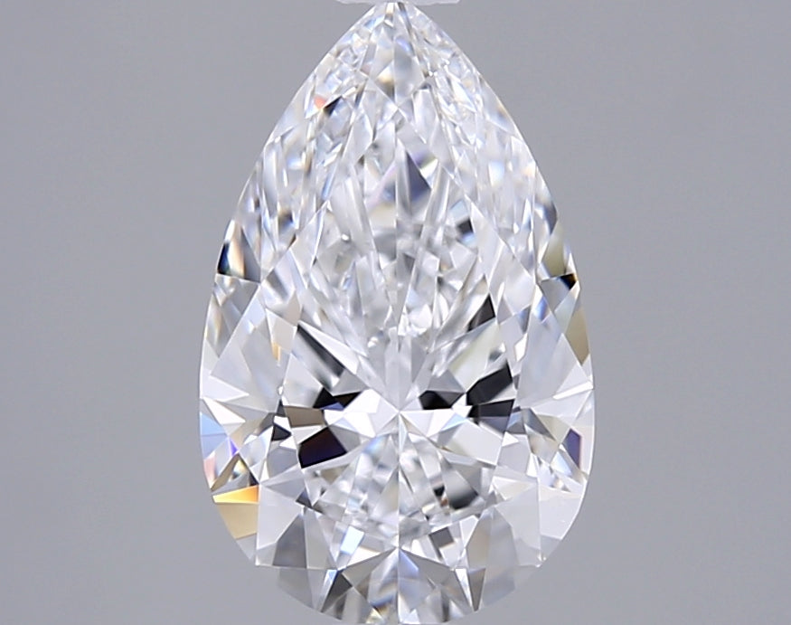 1.57 Carat Pear Shaped, Excellent Cut, D Color, VVS1 Clarity, IGI Certified Lab Grown Diamond