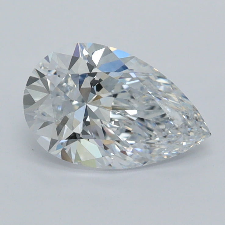 1.03 Carat Pear Shaped, Excellent Cut, D Color, VVS2 Clarity, IGI Certified Lab Grown Diamond