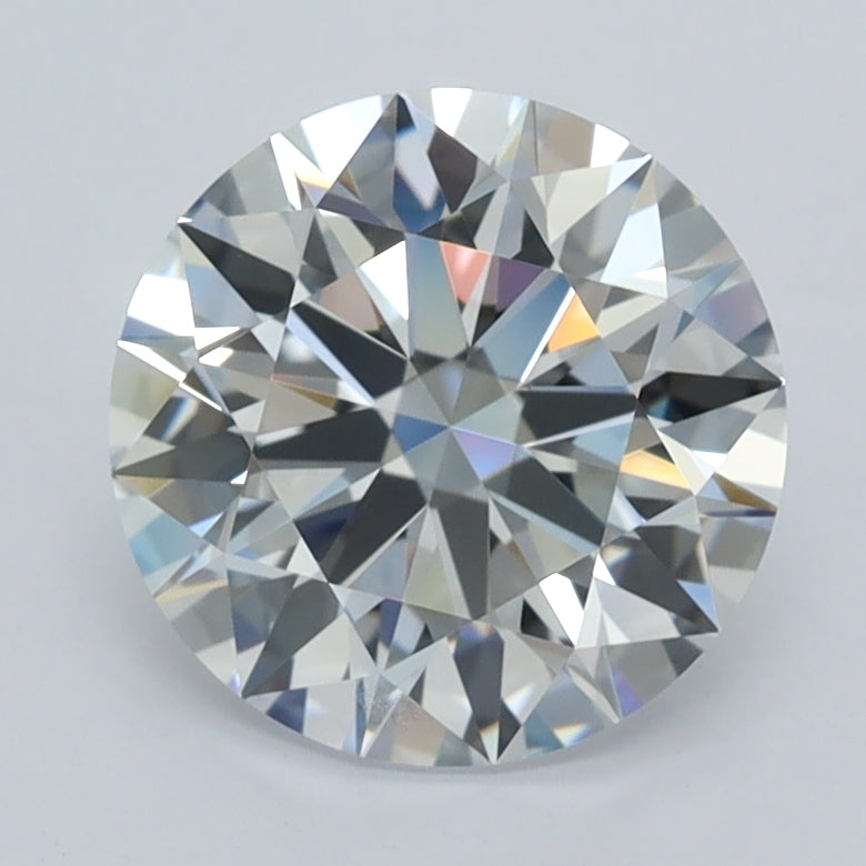 2.14 Carat Round Shaped, D Color, VVS2 Clarity, GCAL Certified Lab Grown Diamond