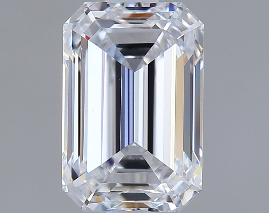 1.56 Carat Emerald Shaped, Ideal Cut, D Color, VS1 Clarity, IGI Certified Lab Grown Diamond
