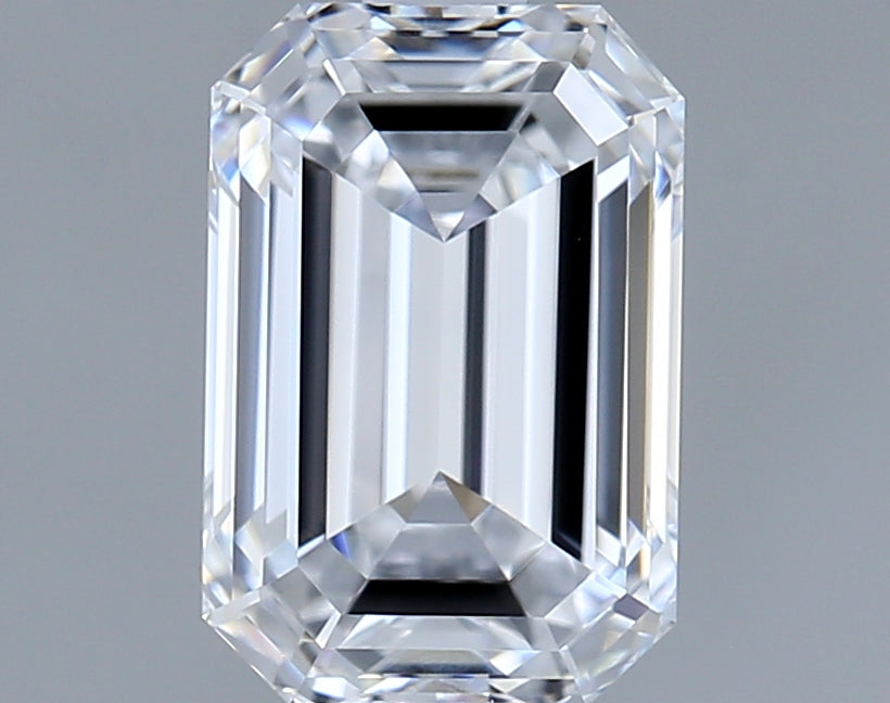 1.53 Carat Emerald Shaped, Ideal Cut, D Color, VVS1 Clarity, IGI Certified Lab Grown Diamond