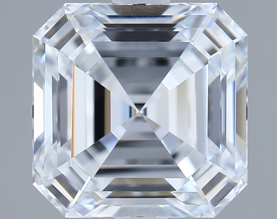 2.10 Carat Asscher Shaped, Ideal Cut, E Color, VVS1 Clarity, IGI Certified Lab Grown Diamond