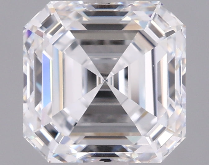 2.06 Carat Asscher Shaped, Ideal Cut, E Color, VVS1 Clarity, IGI Certified Lab Grown Diamond