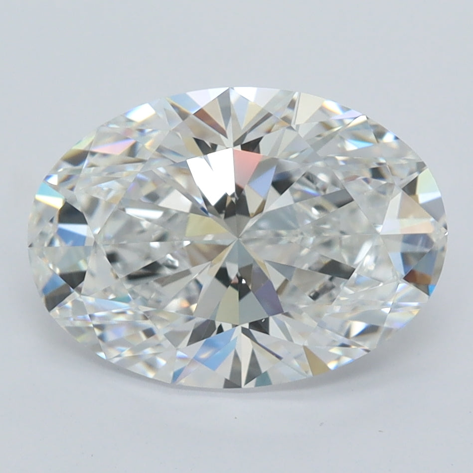 3.03 Carat Oval Shaped, Ideal Cut, D Color, VVS1 Clarity, GCAL Certified Lab Grown Diamond