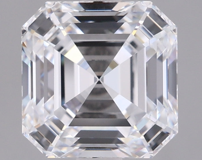 2.16 Carat Asscher Shaped, Ideal Cut, E Color, VVS1 Clarity, IGI Certified Lab Grown Diamond