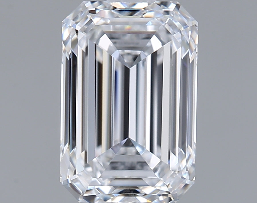 1.54 Carat Emerald Shaped, Ideal Cut, D Color, IF Clarity, IGI Certified Lab Grown Diamond