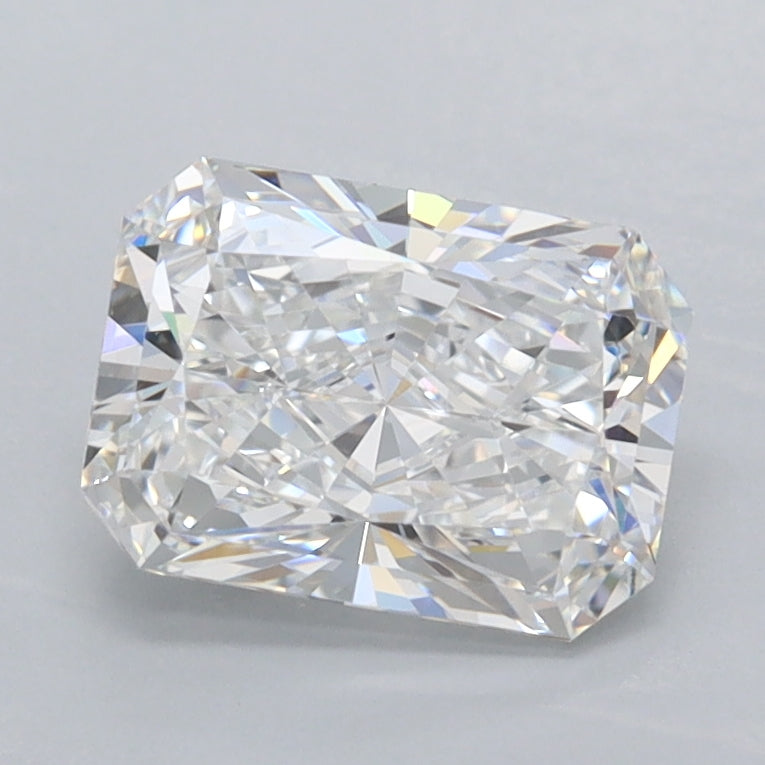 1.52 Carat Radiant Shaped, Ideal Cut, D Color, VVS2 Clarity, IGI Certified Lab Grown Diamond