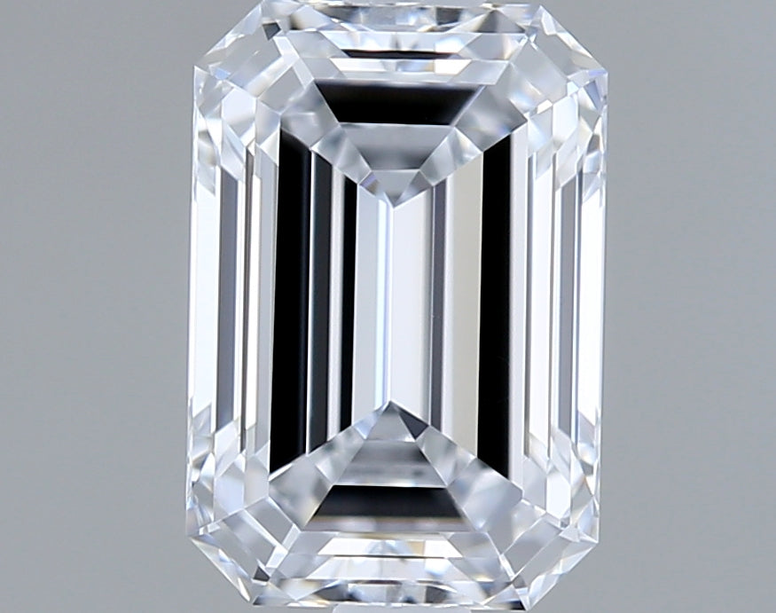 1.50 Carat Emerald Shaped, Ideal Cut, D Color, VVS1 Clarity, IGI Certified Lab Grown Diamond