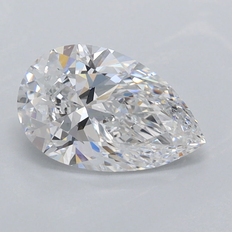 1.05 Carat Pear Shaped, Ideal Cut, D Color, VVS2 Clarity, IGI Certified Lab Grown Diamond