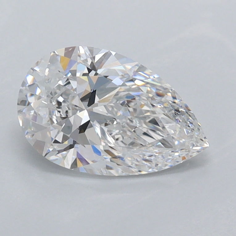1.01 Carat Pear Shaped, Excellent Cut, D Color, VVS2 Clarity, IGI Certified Lab Grown Diamond