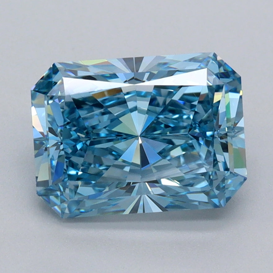 2.54 Carat Radiant Shaped, Ideal Cut, VVS1 Clarity, IGI Certified Lab Grown Diamond