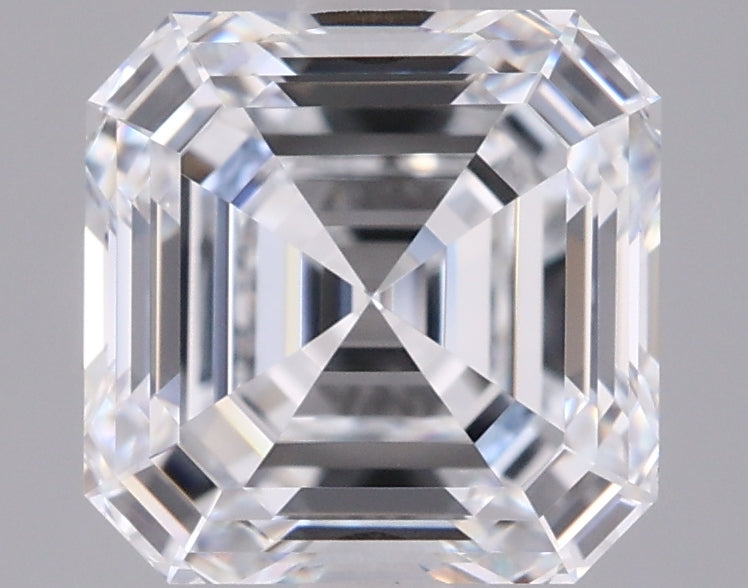 2.58 Carat Asscher Shaped, Ideal Cut, D Color, VVS2 Clarity, IGI Certified Lab Grown Diamond