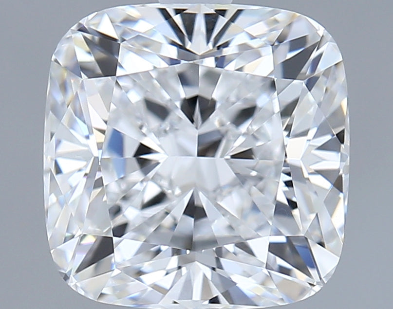 2.55 Carat Cushion Shaped, Ideal Cut, D Color, VVS2 Clarity, IGI Certified Lab Grown Diamond