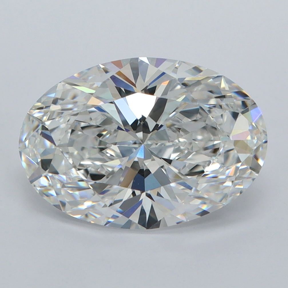 3.15 Carat Oval Shaped, Ideal Cut, D Color, VVS1 Clarity, IGI Certified Lab Grown Diamond