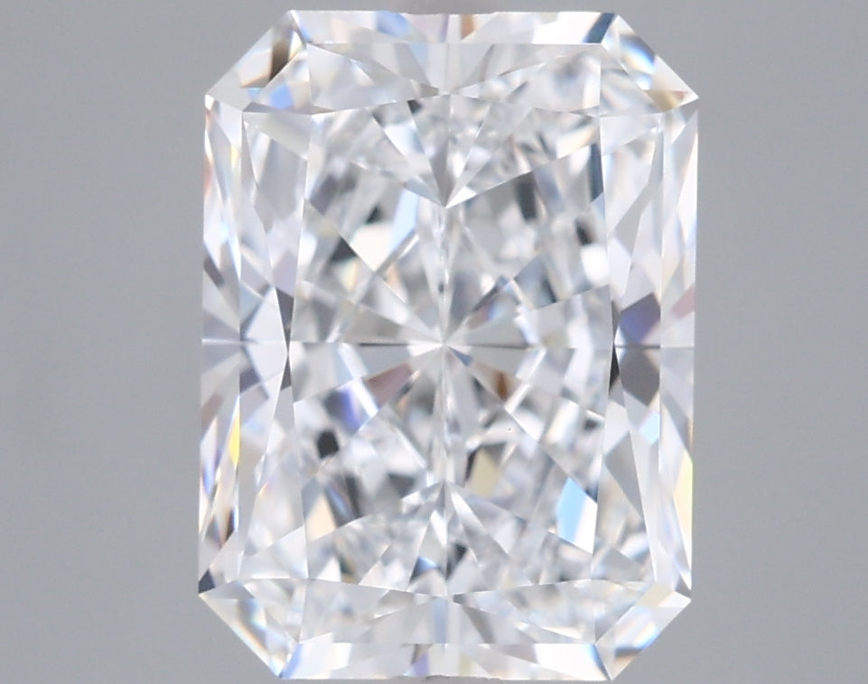 3.11 Carat Radiant Shaped, Ideal Cut, D Color, VVS2 Clarity, IGI Certified Lab Grown Diamond