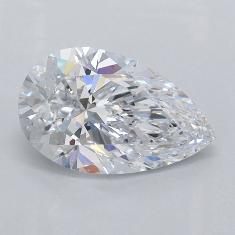 1.04 Carat Pear Shaped, Excellent Cut, D Color, VVS2 Clarity, IGI Certified Lab Grown Diamond