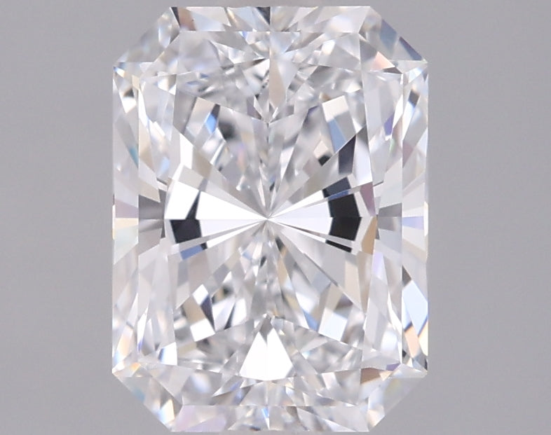 1.96 Carat Radiant Shaped, Ideal Cut, D Color, VVS2 Clarity, IGI Certified Lab Grown Diamond