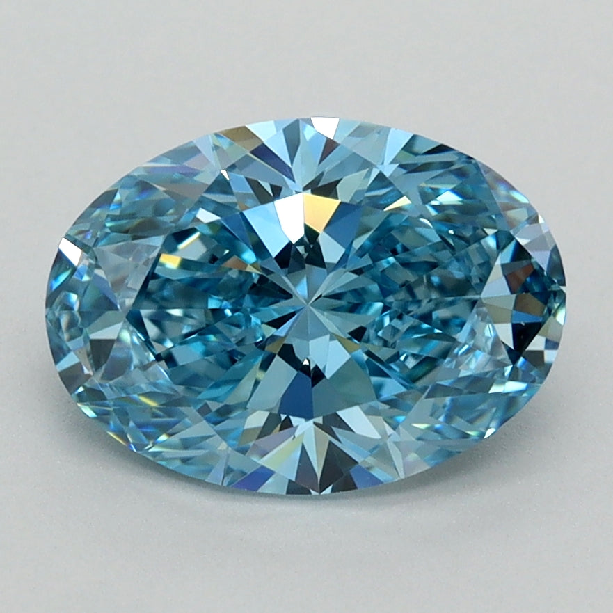 2.05 Carat Oval Shaped, Ideal Cut, VVS2 Clarity, IGI Certified Lab Grown Diamond