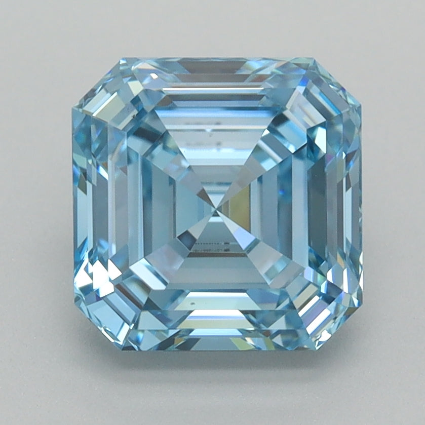 2.54 Carat Asscher Shaped, Ideal Cut, VVS1 Clarity, IGI Certified Lab Grown Diamond