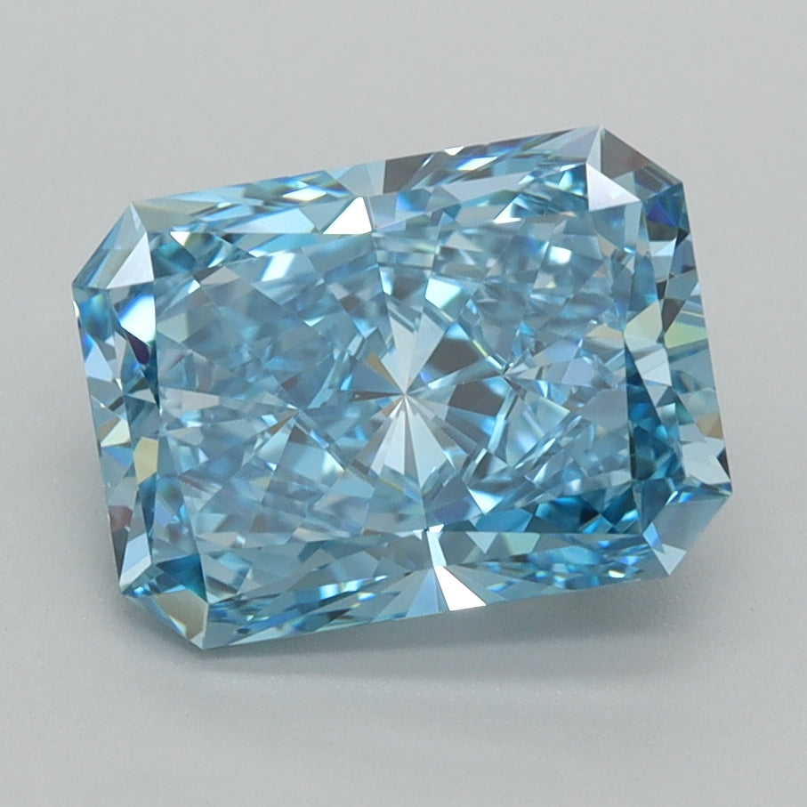 2.53 Carat Radiant Shaped, Ideal Cut, VVS2 Clarity, IGI Certified Lab Grown Diamond