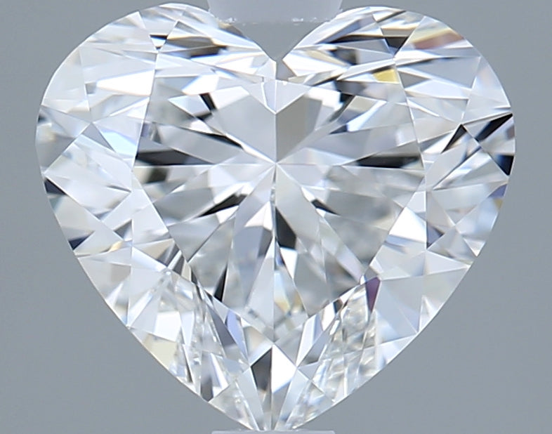 1.54 Carat Heart Shaped, Ideal Cut, D Color, VVS1 Clarity, IGI Certified Lab Grown Diamond