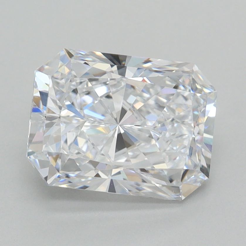 2.02 Carat Radiant Shaped, Ideal Cut, D Color, VVS1 Clarity, IGI Certified Lab Grown Diamond