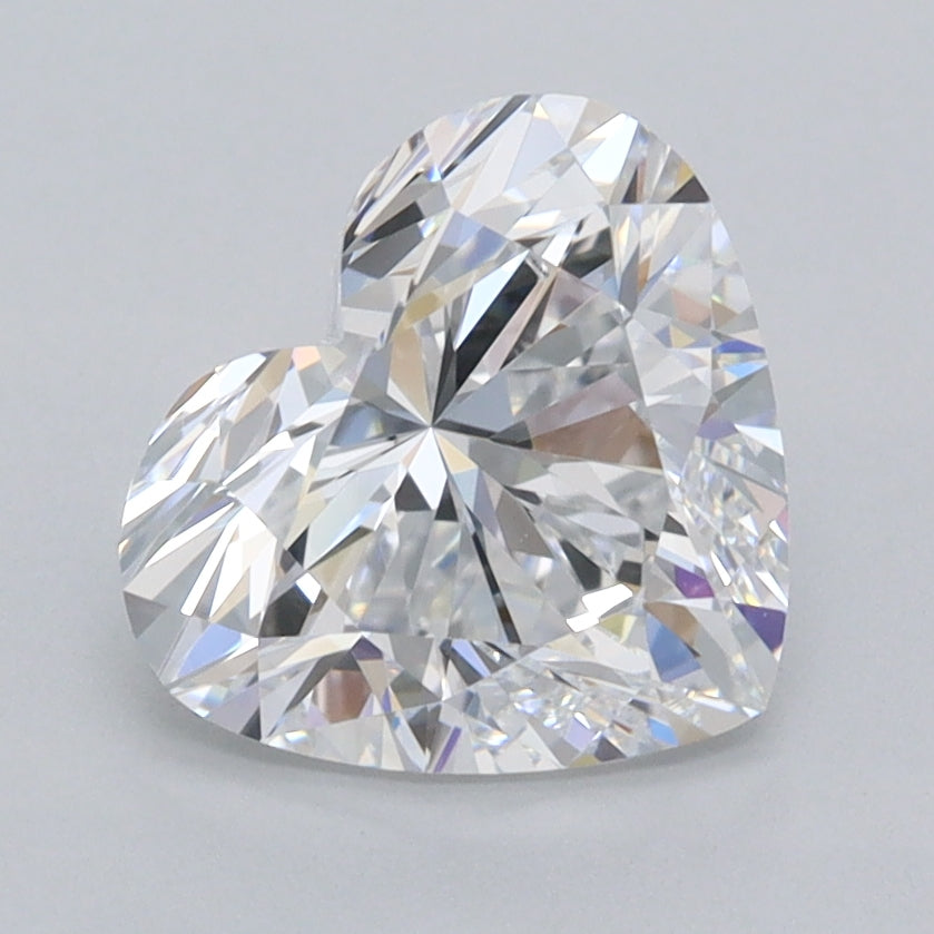 2.04 Carat Heart Shaped, Ideal Cut, D Color, VVS1 Clarity, IGI Certified Lab Grown Diamond