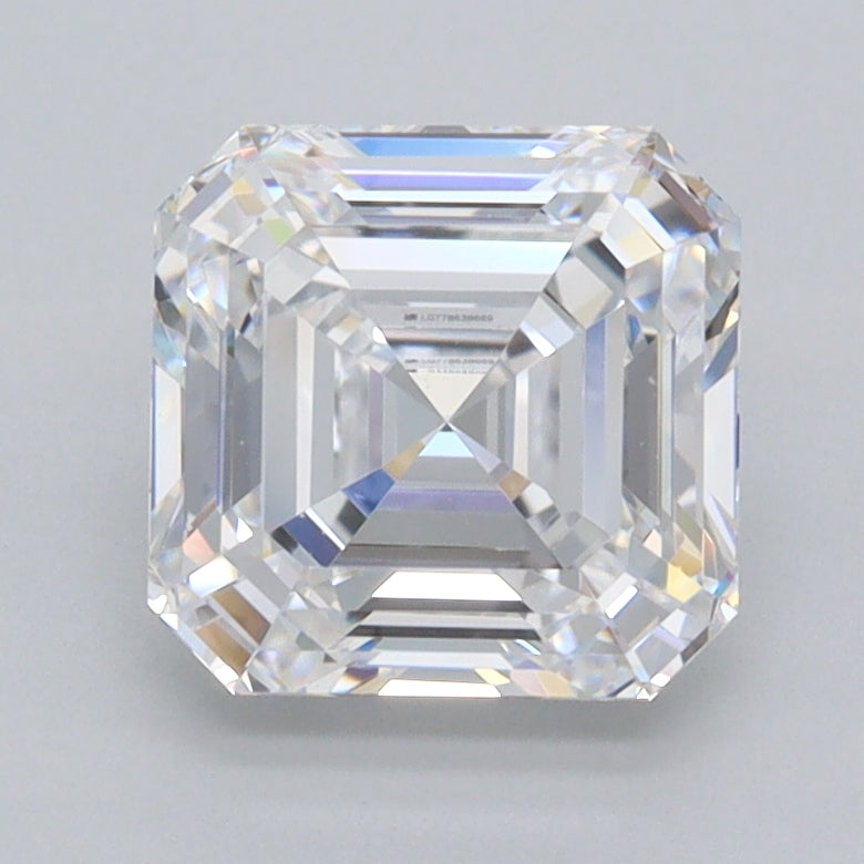 2.03 Carat Asscher Shaped, Ideal Cut, D Color, VVS1 Clarity, IGI Certified Lab Grown Diamond