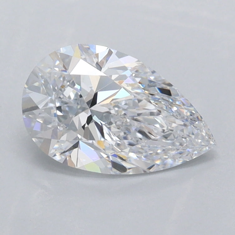 1.00 Carat Pear Shaped, Ideal Cut, D Color, VVS1 Clarity, IGI Certified Lab Grown Diamond