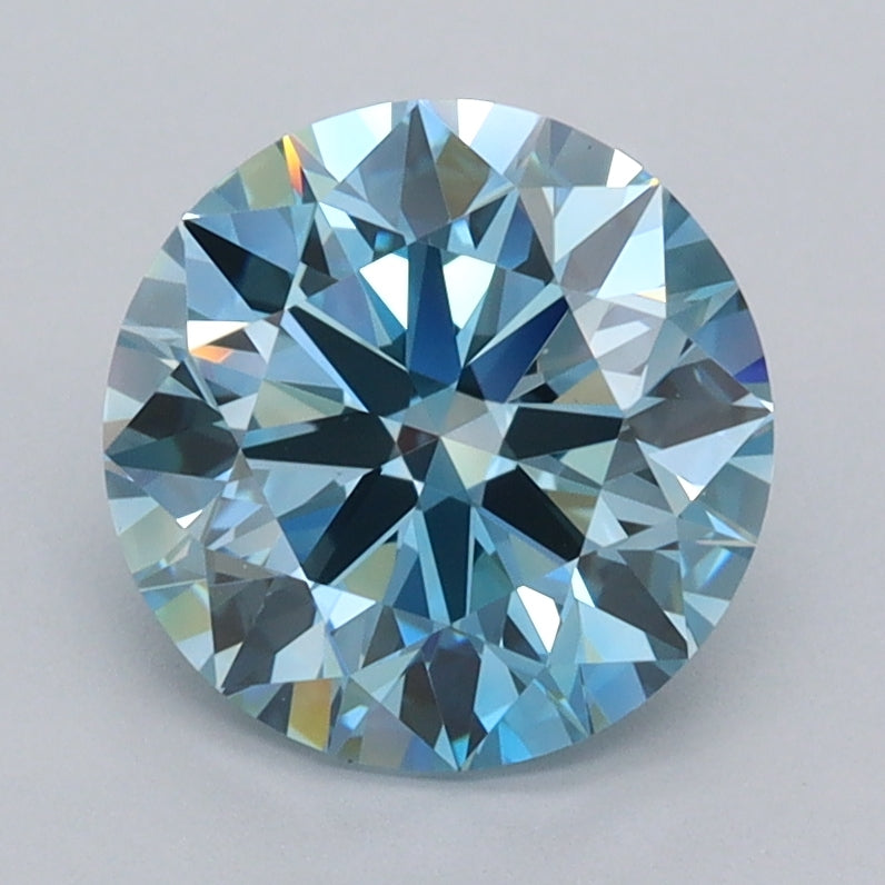 2.03 Carat Round Shaped, Ideal Cut, VVS2 Clarity, IGI Certified Lab Grown Diamond