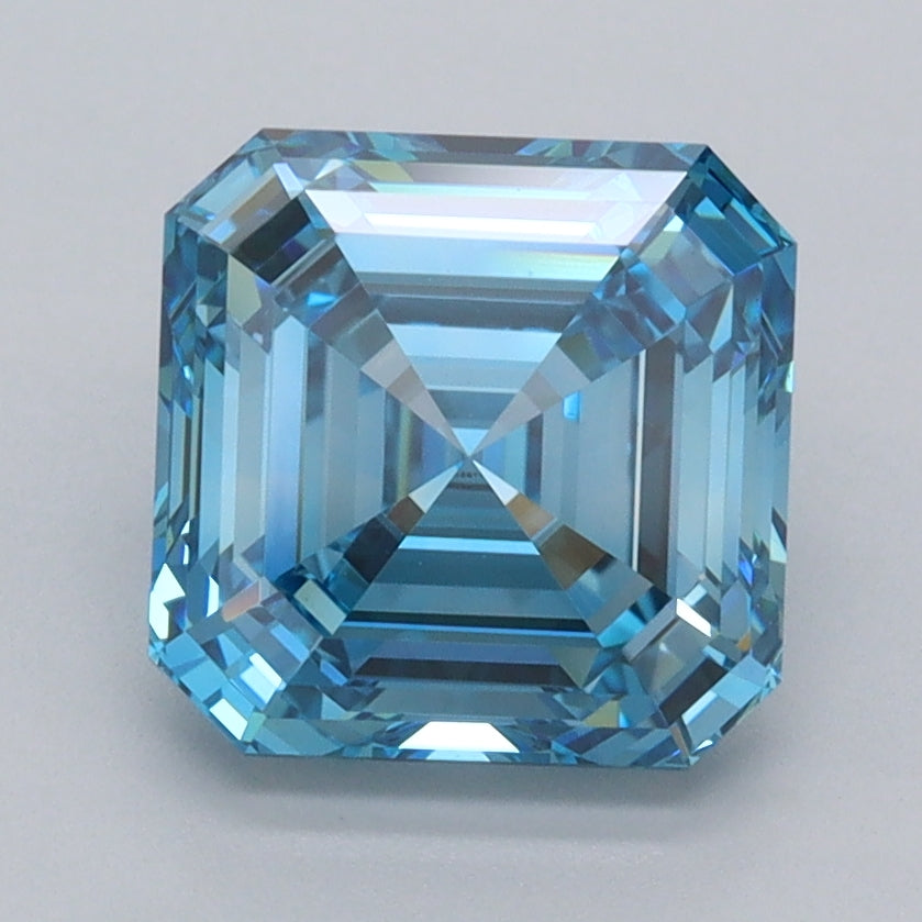 2.60 Carat Asscher Shaped, Ideal Cut, VVS2 Clarity, IGI Certified Lab Grown Diamond