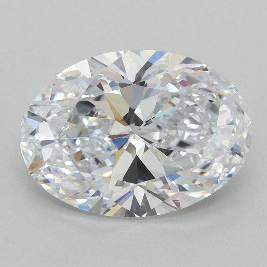 2.57 Carat Oval Shaped, Ideal Cut, D Color, VVS1 Clarity, IGI Certified Lab Grown Diamond