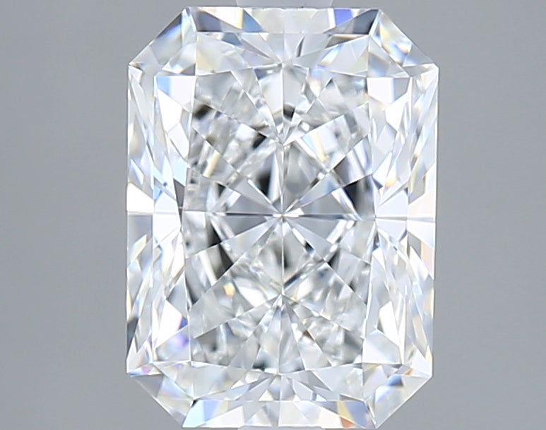 2.55 Carat Radiant Shaped, Ideal Cut, E Color, VVS1 Clarity, IGI Certified Lab Grown Diamond