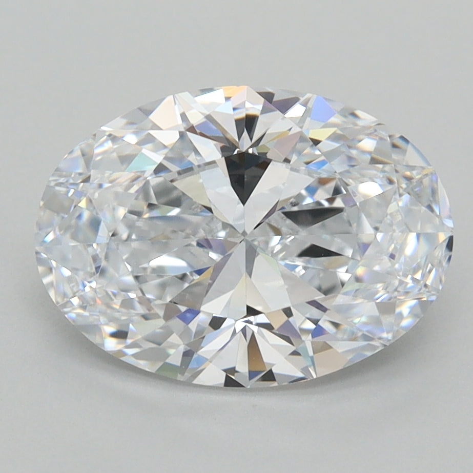 2.50 Carat Oval Shaped, Ideal Cut, D Color, VVS1 Clarity, IGI Certified Lab Grown Diamond