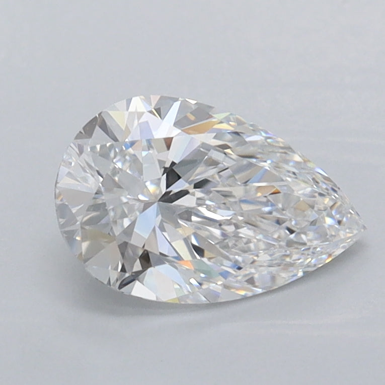 1.00 Carat Pear Shaped, Ideal Cut, D Color, VVS1 Clarity, IGI Certified Lab Grown Diamond