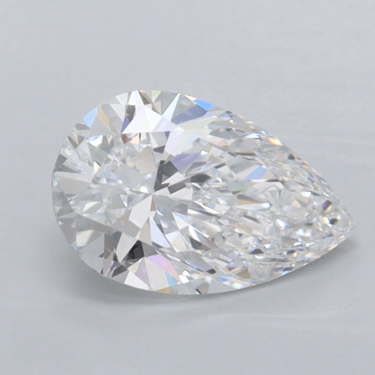 1.00 Carat Pear Shaped, Ideal Cut, D Color, VVS1 Clarity, IGI Certified Lab Grown Diamond