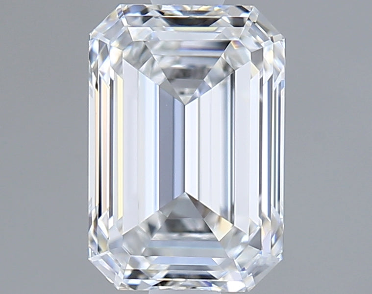 1.54 Carat Emerald Shaped, Ideal Cut, D Color, VVS1 Clarity, IGI Certified Lab Grown Diamond
