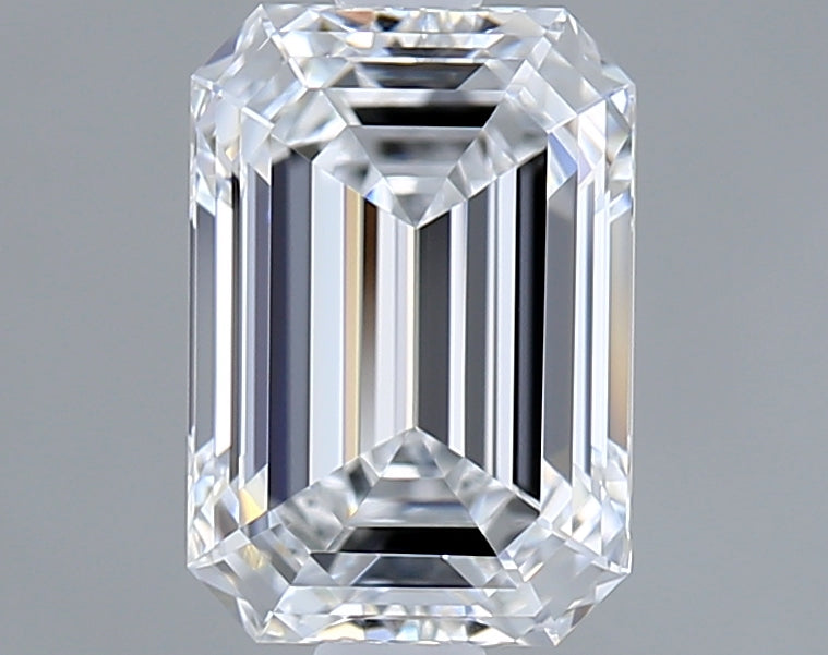 1.56 Carat Emerald Shaped, Ideal Cut, D Color, VVS1 Clarity, IGI Certified Lab Grown Diamond