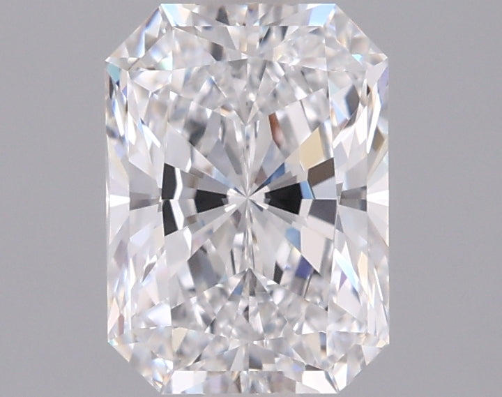 1.54 Carat Radiant Shaped, Ideal Cut, D Color, VVS2 Clarity, IGI Certified Lab Grown Diamond