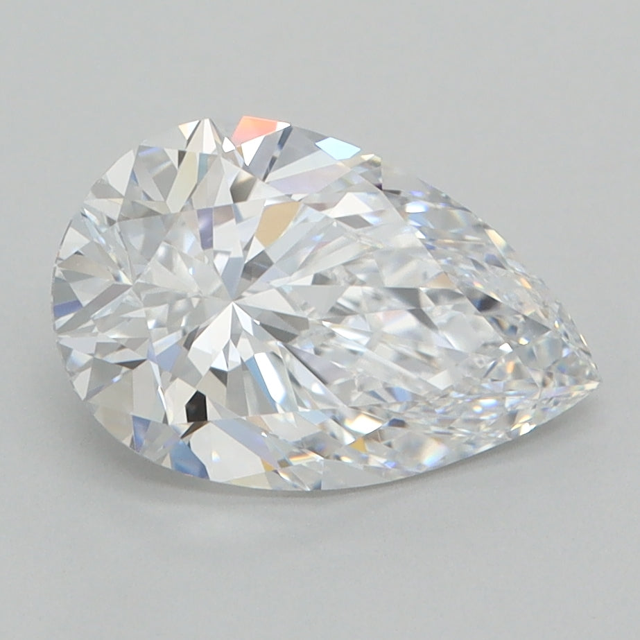 2.03 Carat Pear Shaped, Ideal Cut, D Color, VVS1 Clarity, IGI Certified Lab Grown Diamond