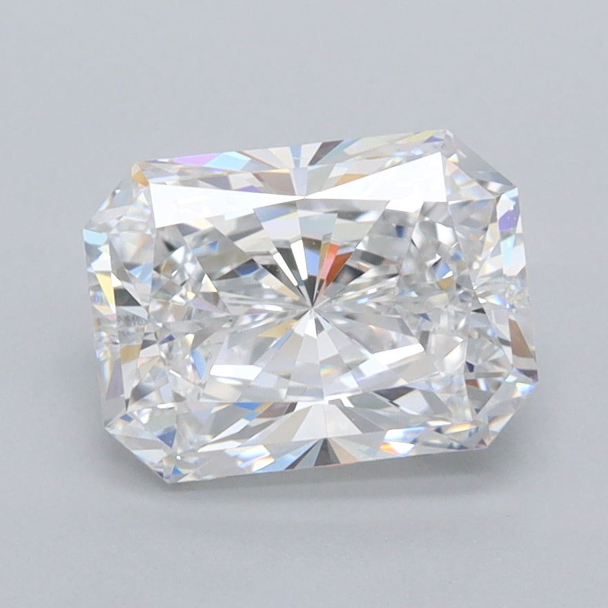 2.01 Carat Radiant Shaped, Ideal Cut, D Color, IF Clarity, IGI Certified Lab Grown Diamond