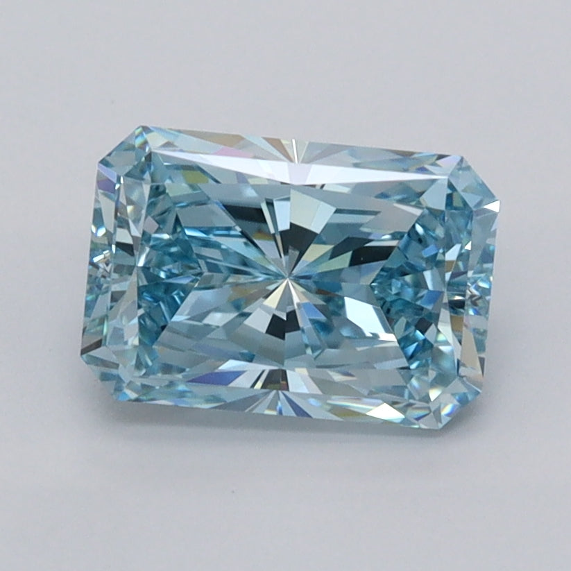 1.56 Carat Radiant Shaped, Excellent Cut, VVS2 Clarity, IGI Certified Lab Grown Diamond