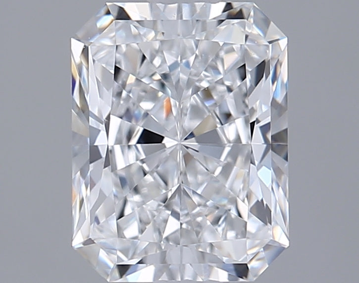 1.52 Carat Radiant Shaped, Excellent Cut, D Color, FL Clarity, IGI Certified Lab Grown Diamond