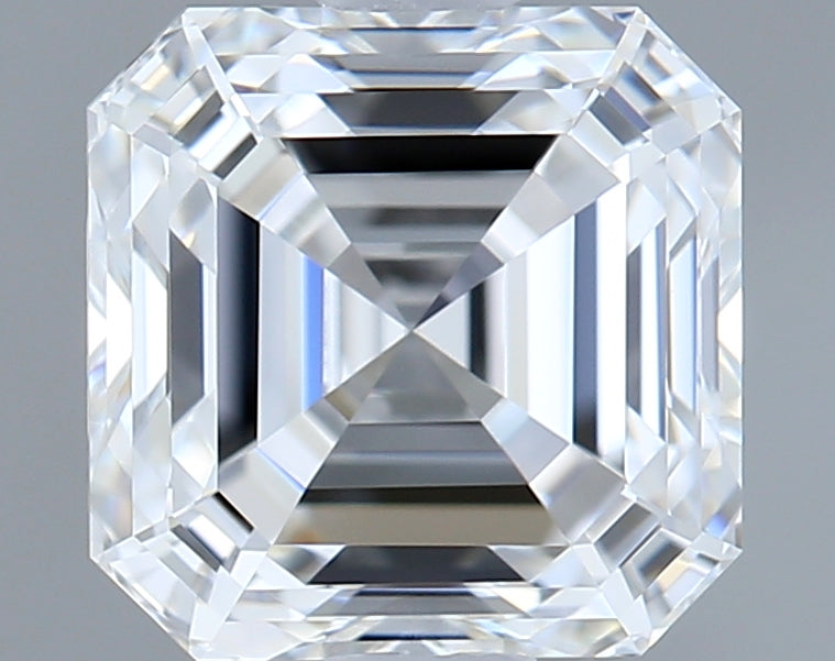 1.52 Carat Asscher Shaped, Ideal Cut, E Color, VVS1 Clarity, IGI Certified Lab Grown Diamond