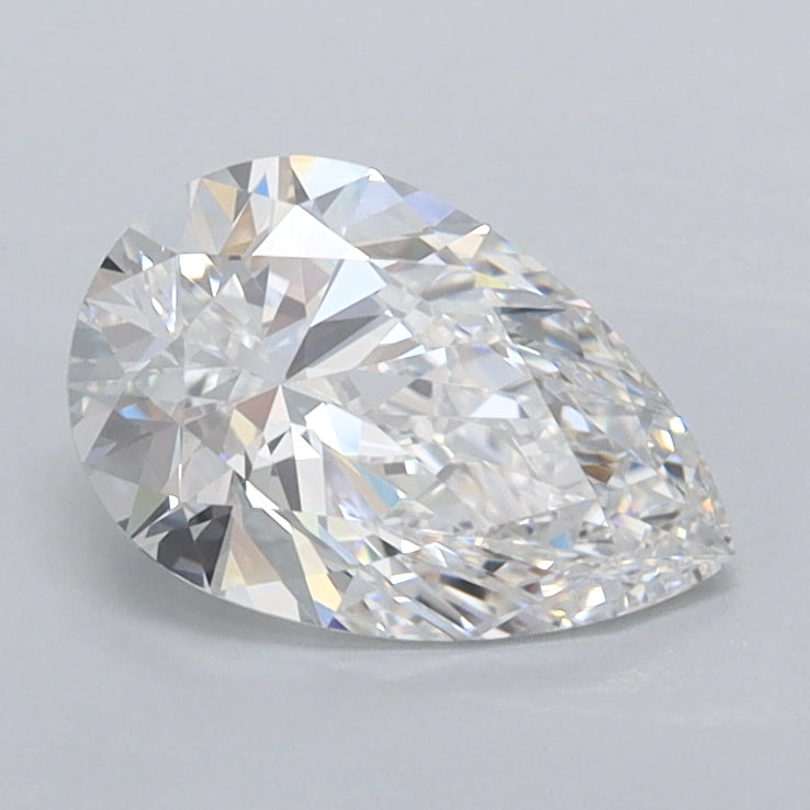 1.00 Carat Pear Shaped, Ideal Cut, D Color, VVS1 Clarity, IGI Certified Lab Grown Diamond