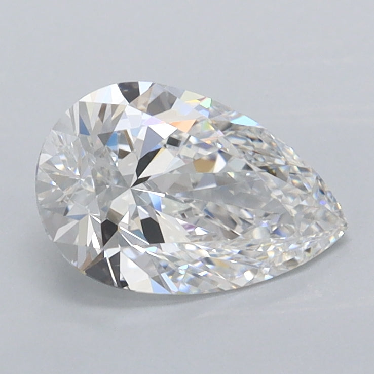 1.00 Carat Pear Shaped, Ideal Cut, D Color, VVS1 Clarity, IGI Certified Lab Grown Diamond