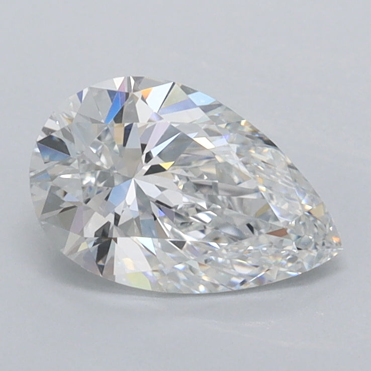 1.03 Carat Pear Shaped, Ideal Cut, D Color, VVS2 Clarity, IGI Certified Lab Grown Diamond